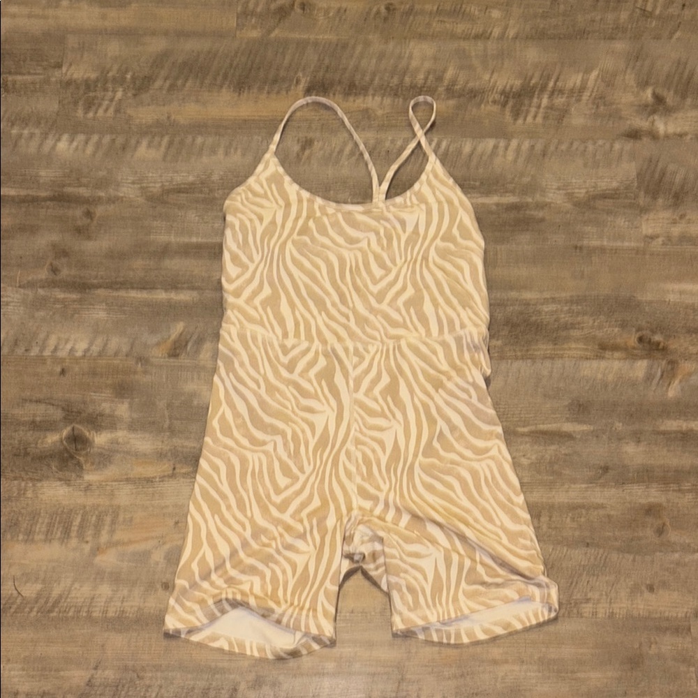 Zebra Print Active Romper